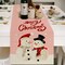 Linen Pink Table Runner, Seasonal Winter Holiday Kitchen Dining Table Decoration for Indoor Outdoor Home Party Christmas Table Runner Decor 13x120 Inch